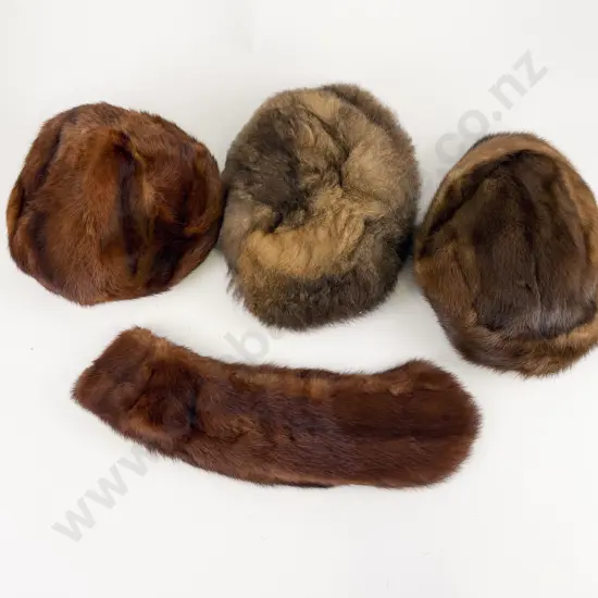 Three Fur Hats and Collar