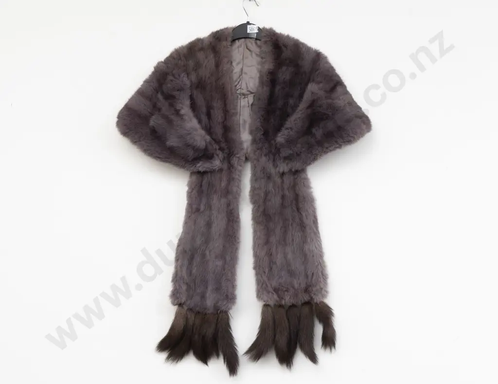 1940s Dyed Possible Fox Stole/Shoulder Wrap Image 1++