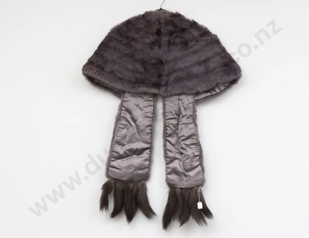 1940s Dyed Possible Fox Stole/Shoulder Wrap Image 1++