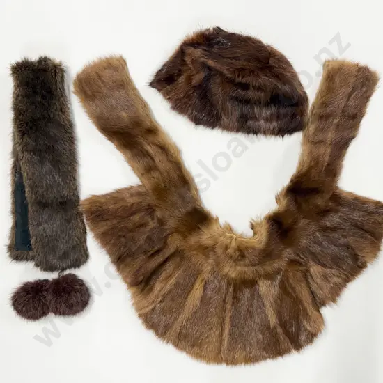 Fur Stole/Shoulder Wrap - Fur Collar Cape -Neck Wrap - Hat
