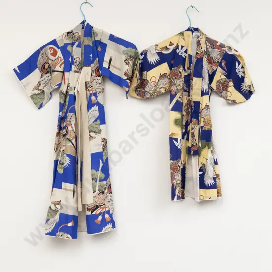 Two Post WWWII Japanese Childs Kimonos