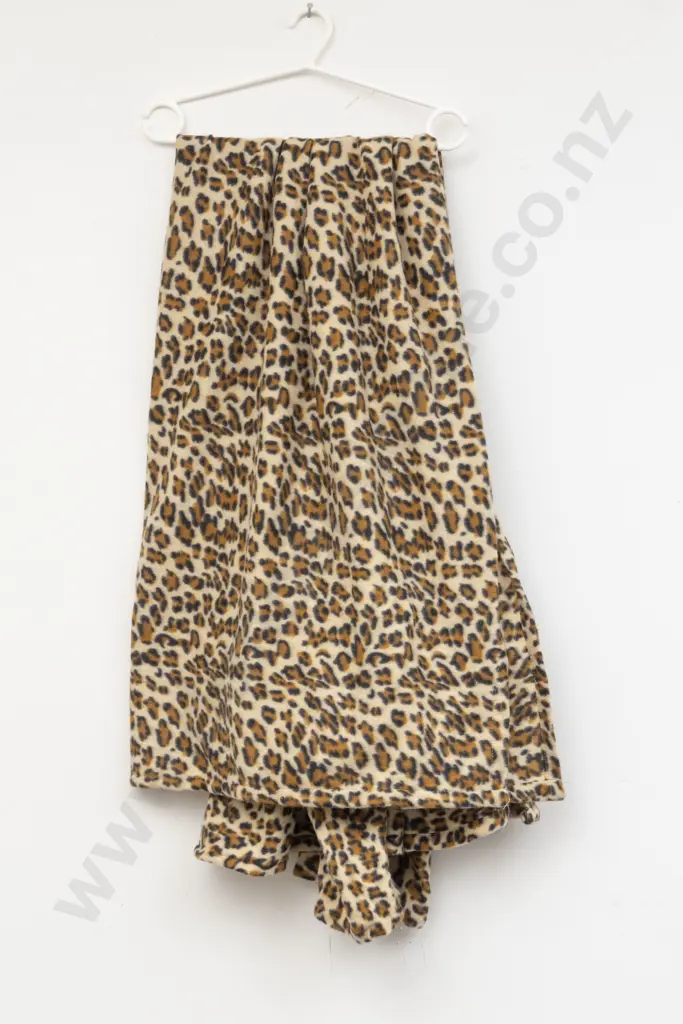 C1970s Summer Dress with Evening Gown and Leopard Print Wrap Image 1++