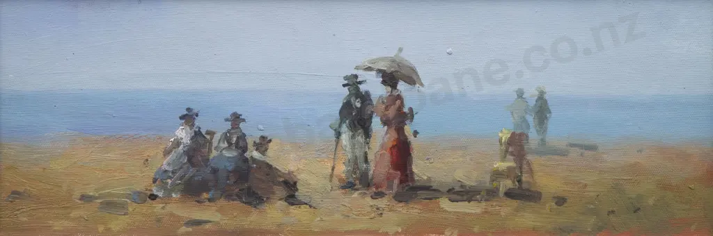 Unknown Artist - Coastal Scene with Figures Image 1++