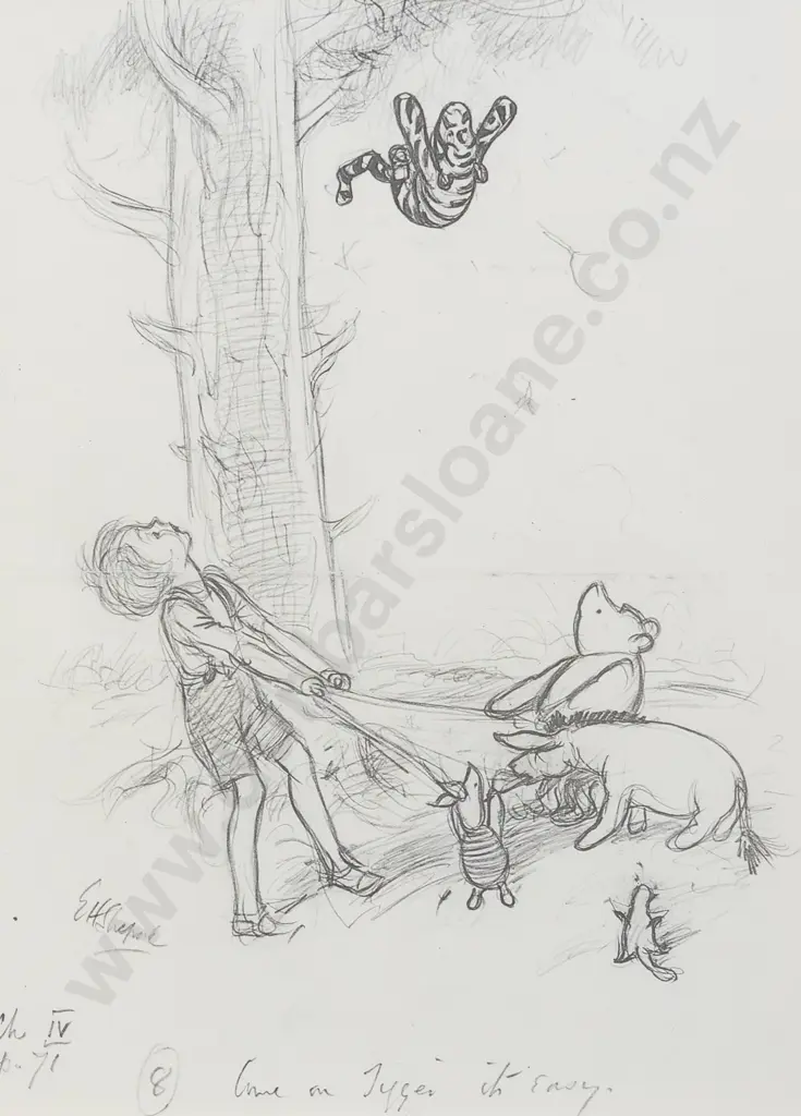 After E H Shepard - Come on Tigger - It's Easy Image 1++
