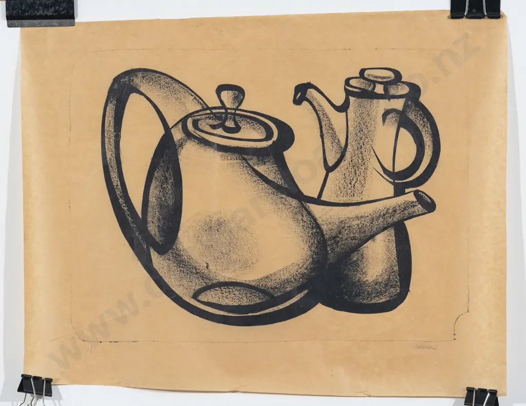 Roy Cowan - Coffee and Teapot & Two Promotional Posters (Unframed) Image 1++