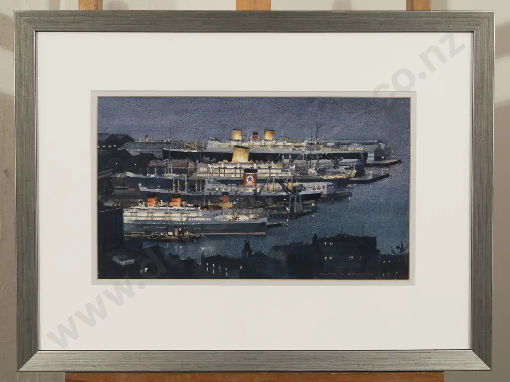 Alan G Collins - Wellington Wharves - July 1951 - Year of the Waterfront Strike Image 1++