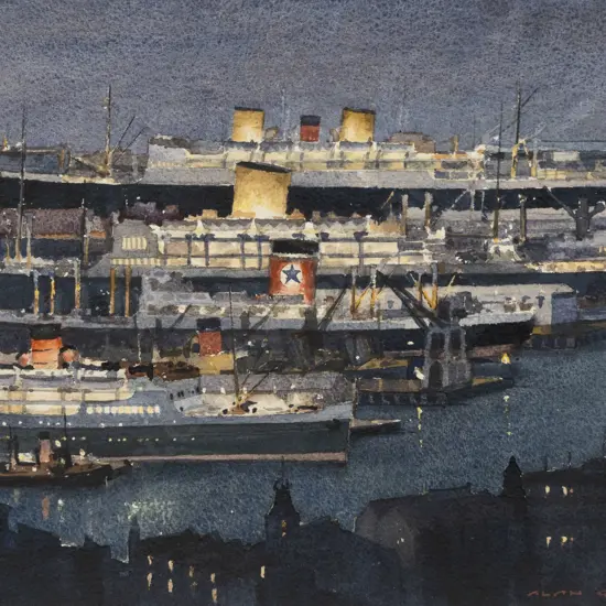 Alan G Collins - Wellington Wharves - July 1951 - Year of the Waterfront Strike