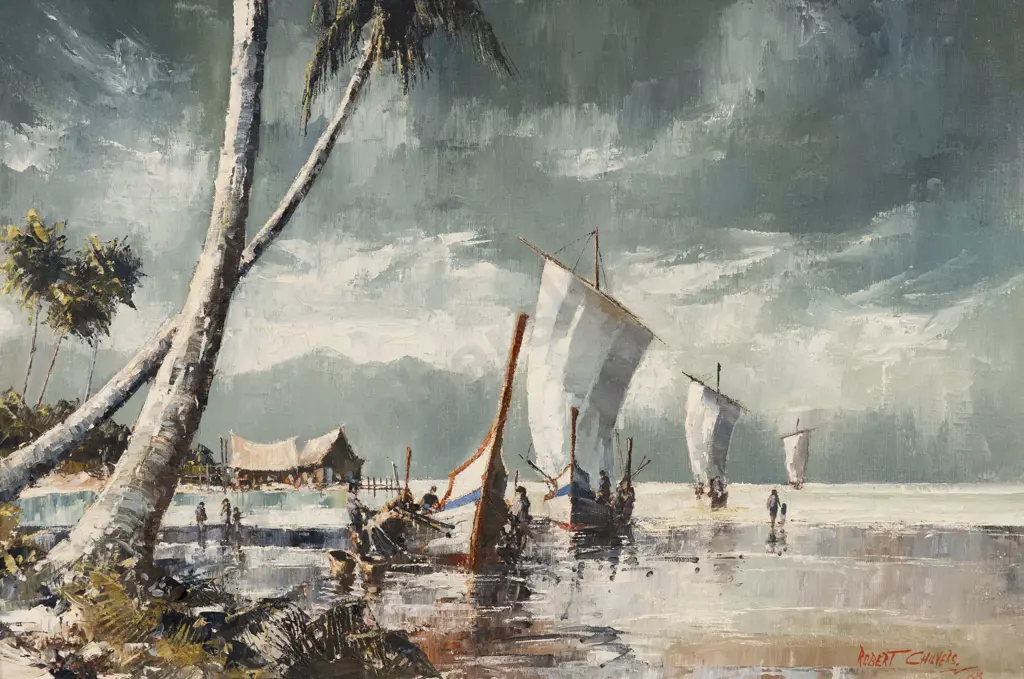 Robert Chilvers (b 1924) - "Green Rain" Malaya - Kelantan Image 1++