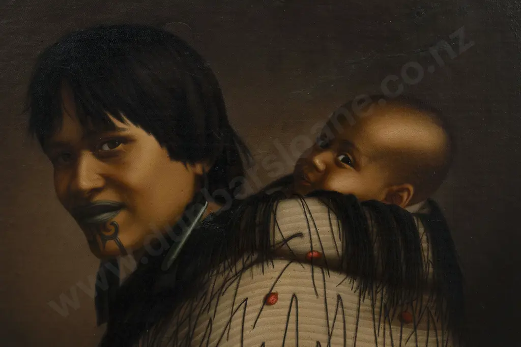 Gottfried Lindauer - Heeni Hirini (Ana Rupene) and Child Image 1++