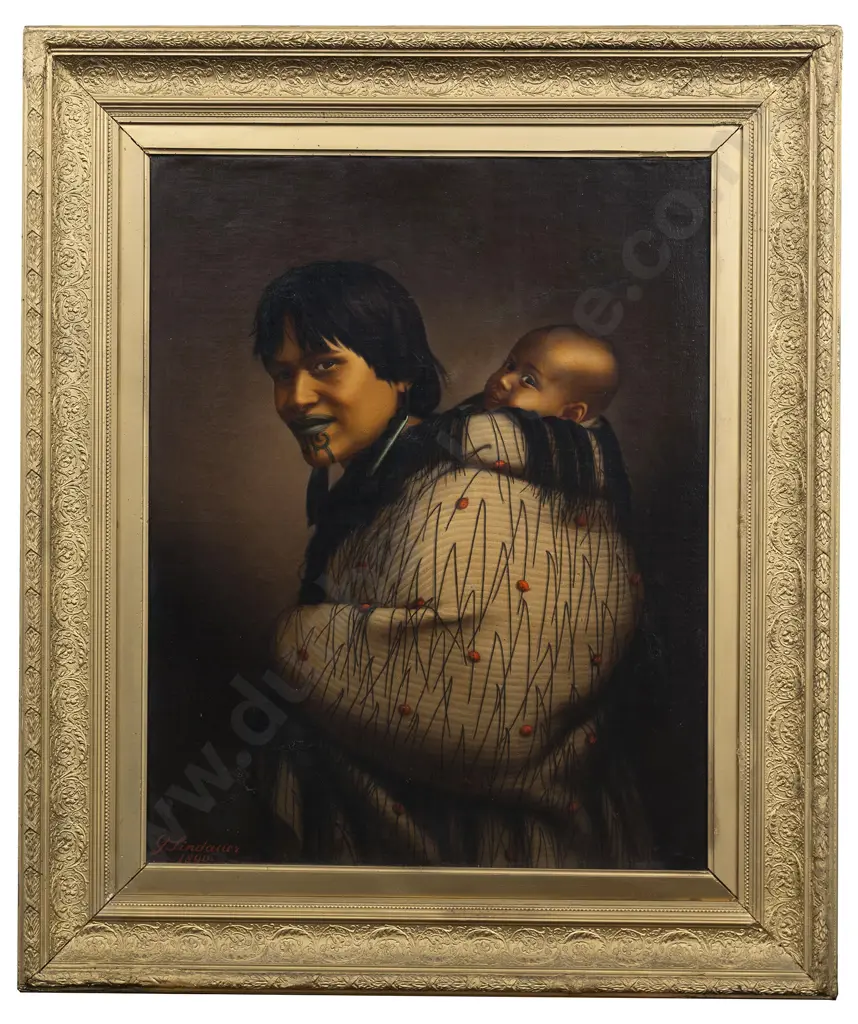 Gottfried Lindauer - Heeni Hirini (Ana Rupene) and Child Image 1++