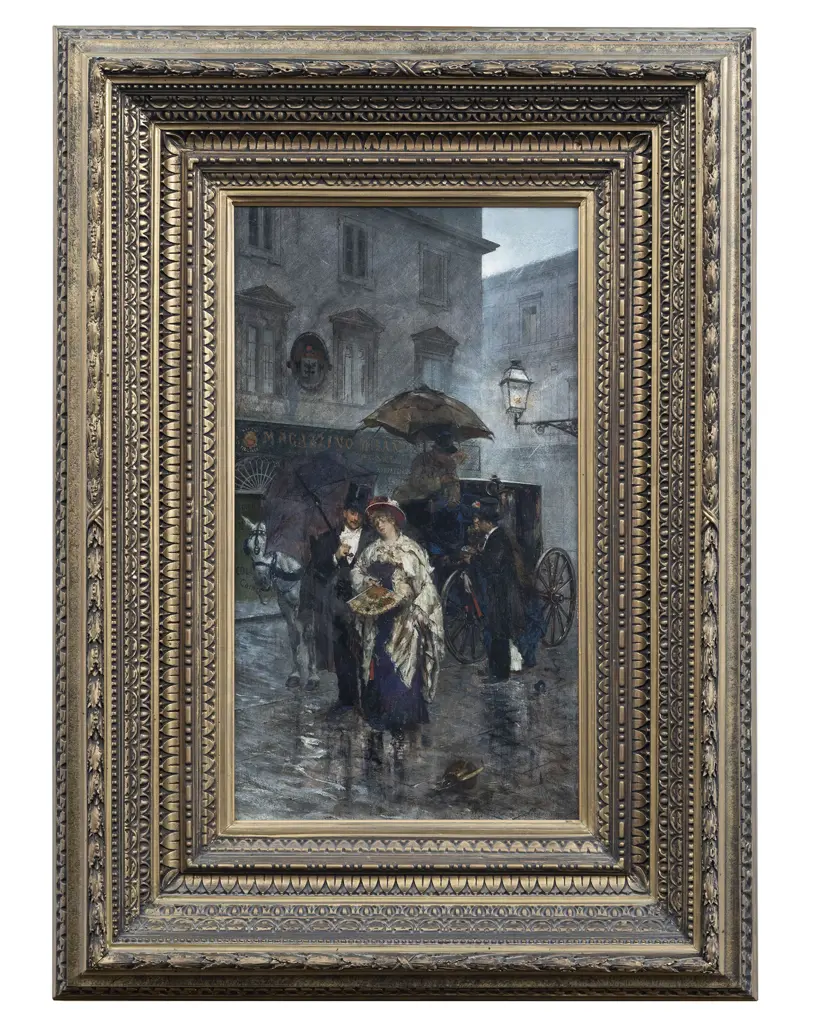 Theodor Josef Ethofer (Austrian) - Milanese Street Scene Image 1++