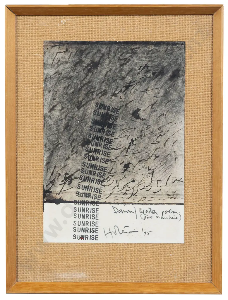 Ralph Hotere - Dawn/Water Poem (Bill Manhire) Image 1++