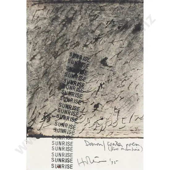 Ralph Hotere - Dawn/Water Poem (Bill Manhire)