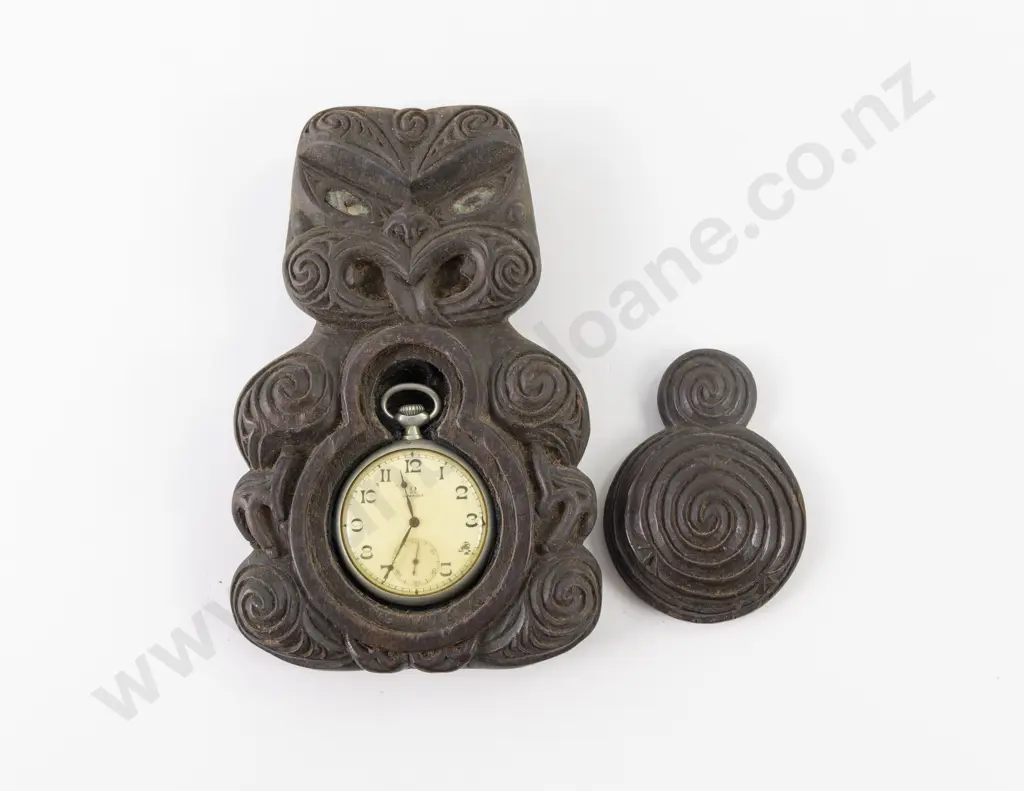 Pocket Watch Stand Carved By Thomas Hall Image 1++