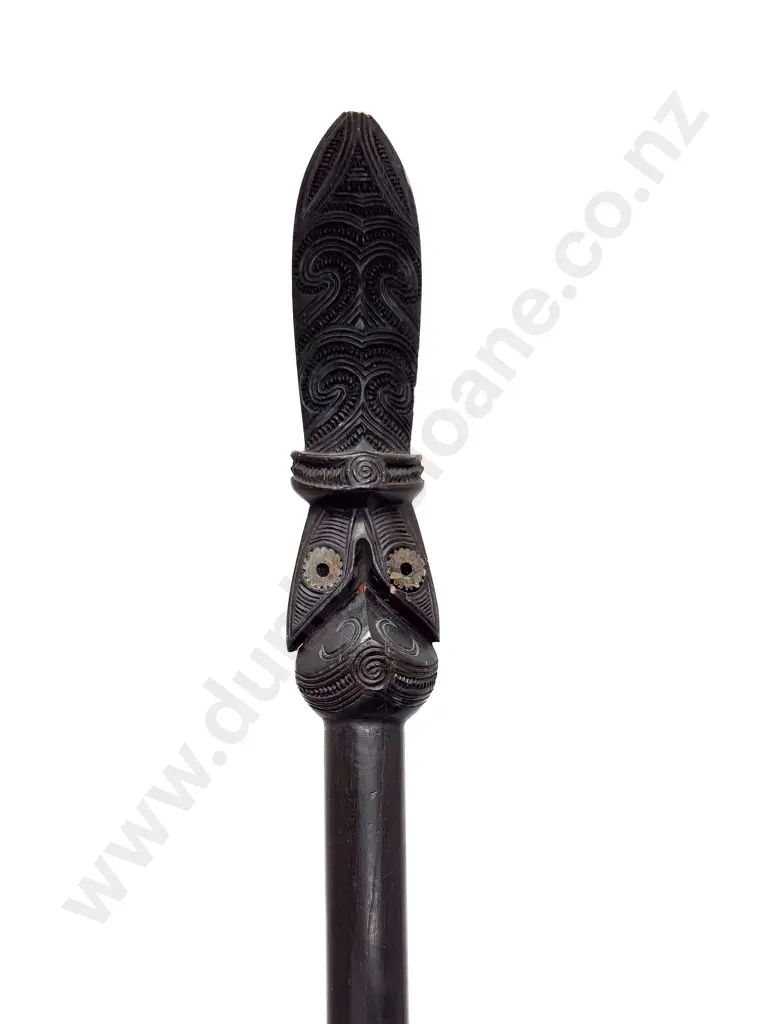 C19th Māori Carved Taiaha Image 1++