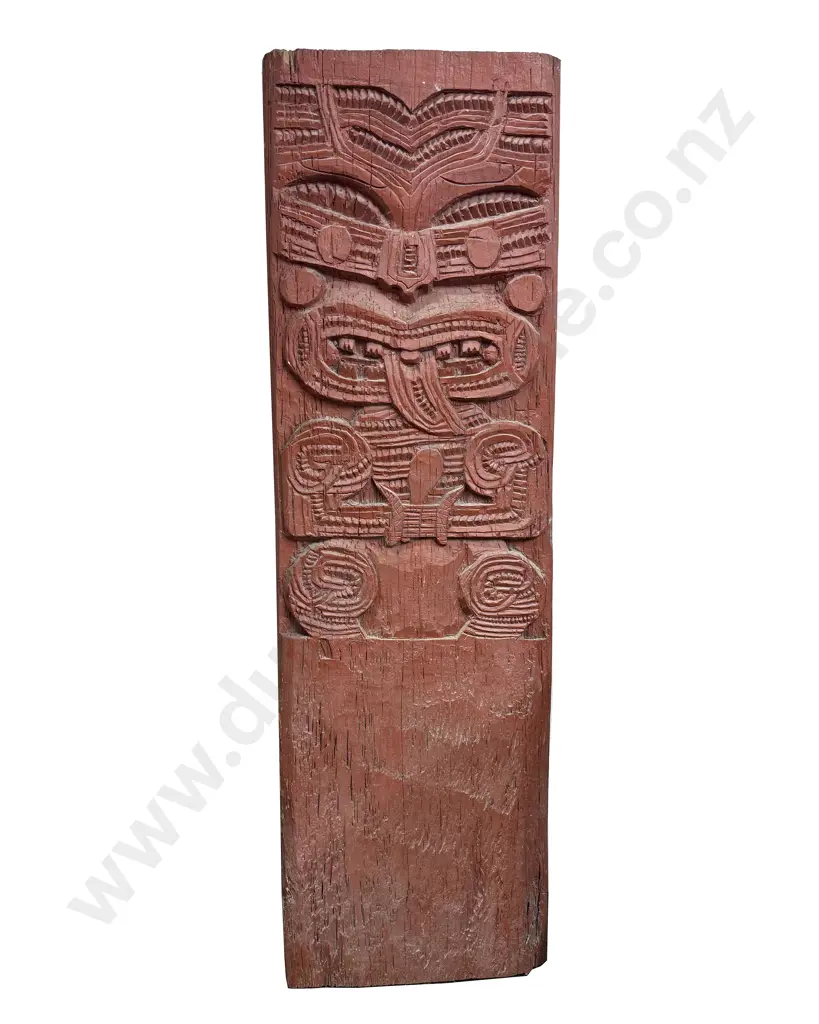 C19th carved wooden Poupou Image 1++