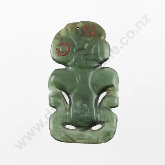 Early C19th Pounamu Tangiwai (bowenite) Hei Tiki