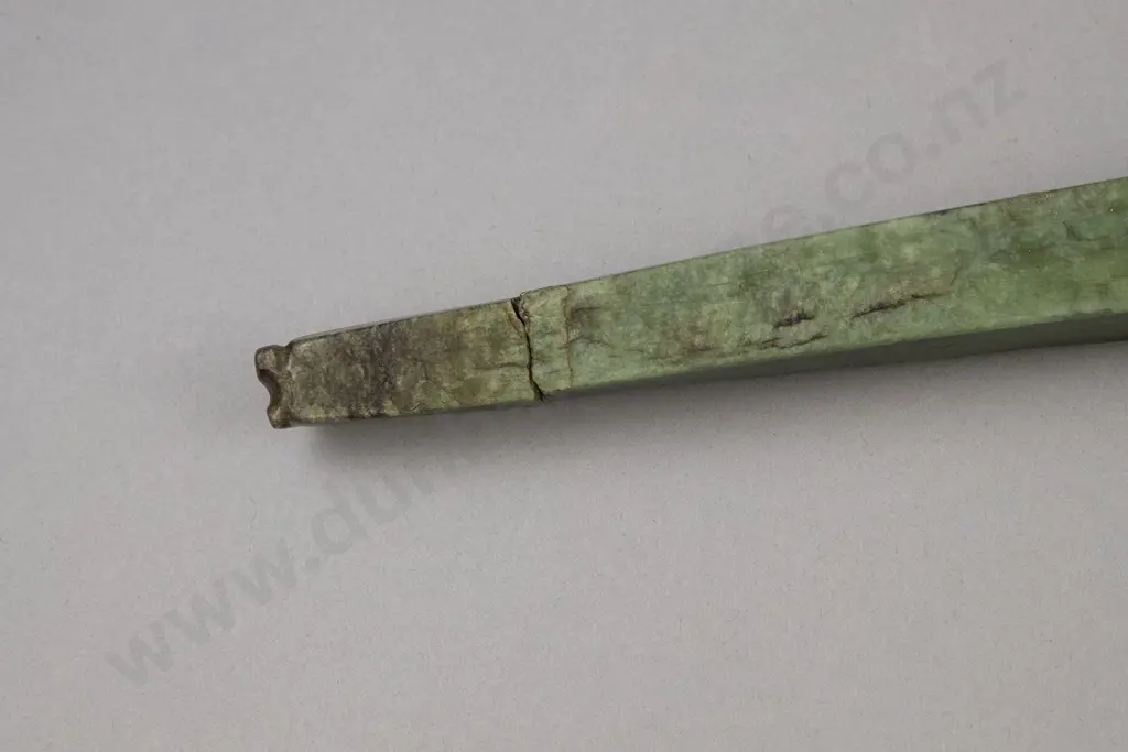 A Rare Large And Unusual Pre-European Pounamu Toki (Adze Blade) Image 1++