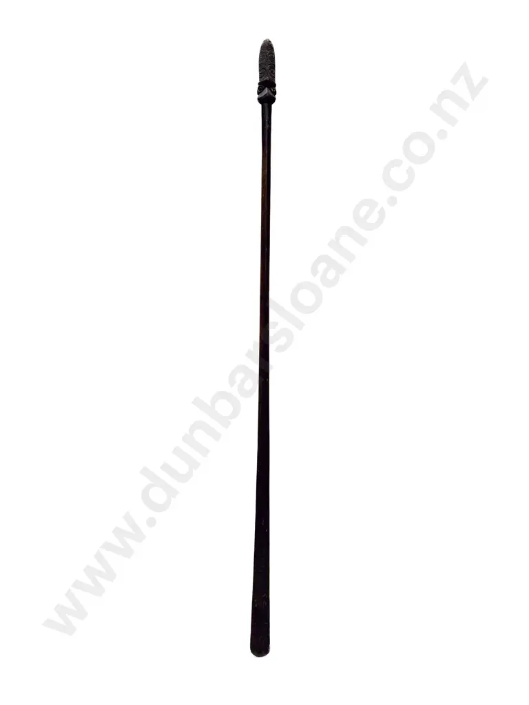 C19th Māori Carved Taiaha Image 1++