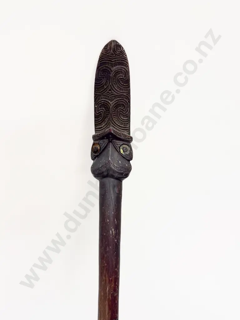 C19th Māori Carved Taiaha Image 1++