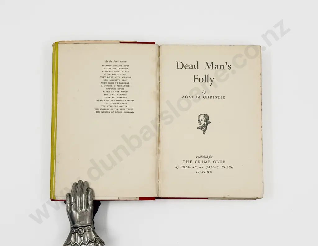 Christie Agatha Dead Man's Folly First Edition Image 1++
