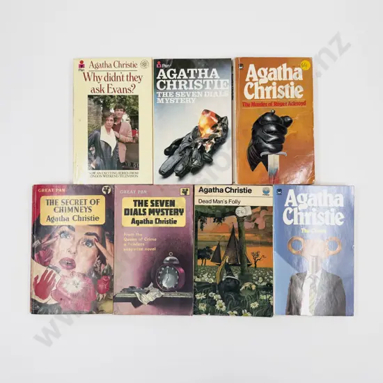 Seven Paperback Editions by Agatha Christie