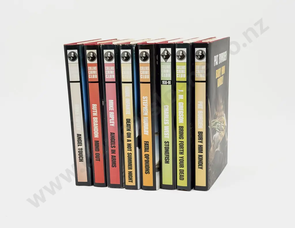 Eight Assorted Collins Crime Club Hardback Novels Image 1++