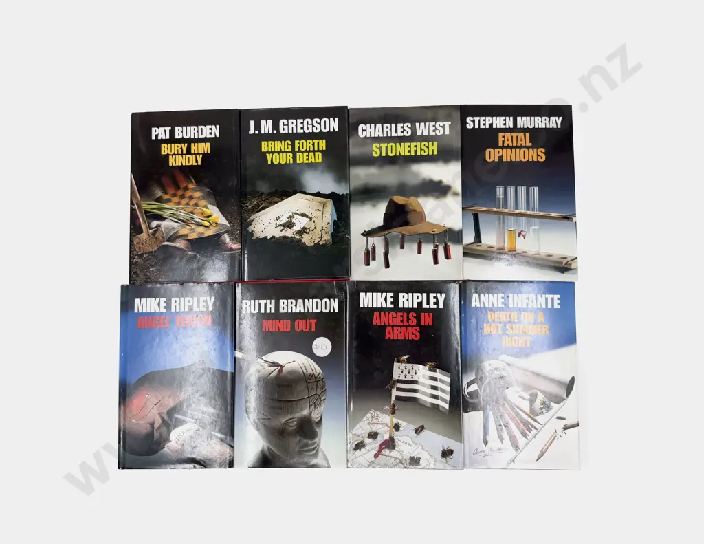 Eight Assorted Collins Crime Club Hardback Novels Image 1++