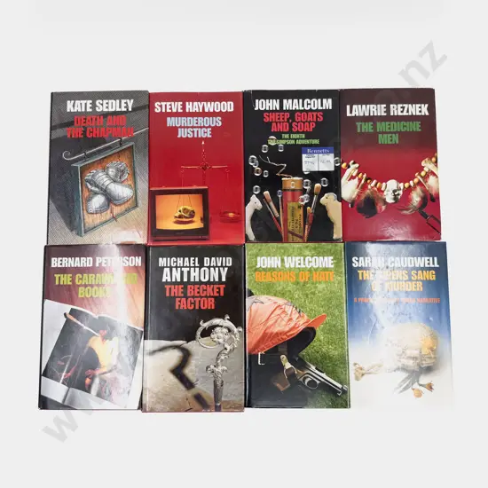 Eight Assorted Collins Crime Club Hardback Novels