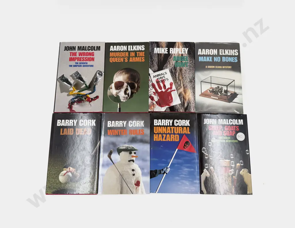 Eight Assorted Collins Crime Club Hardback Novels Image 1++