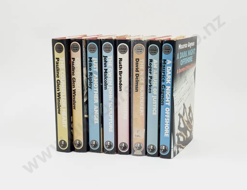 Eight Assorted Collins Crime Club Hardback Novels Image 1++