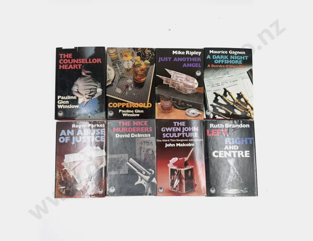 Eight Assorted Collins Crime Club Hardback Novels Image 1++