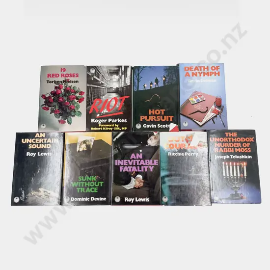 Nine Assorted Collins Crime Club Hardback Novels