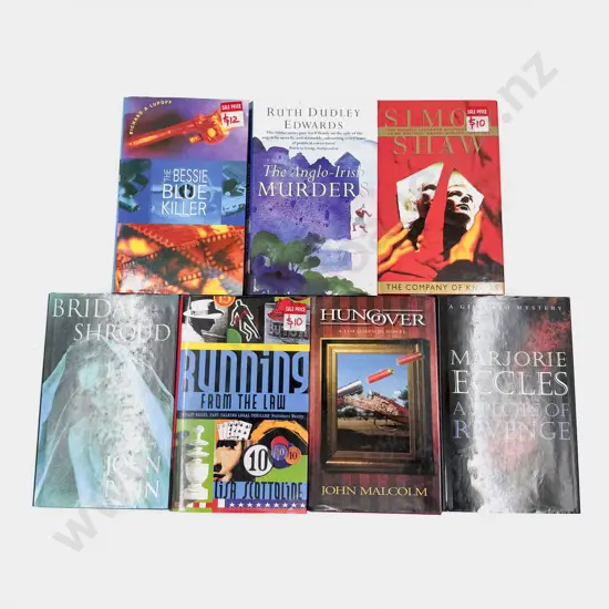 Seven Assorted Collins Crime Hardback Novels