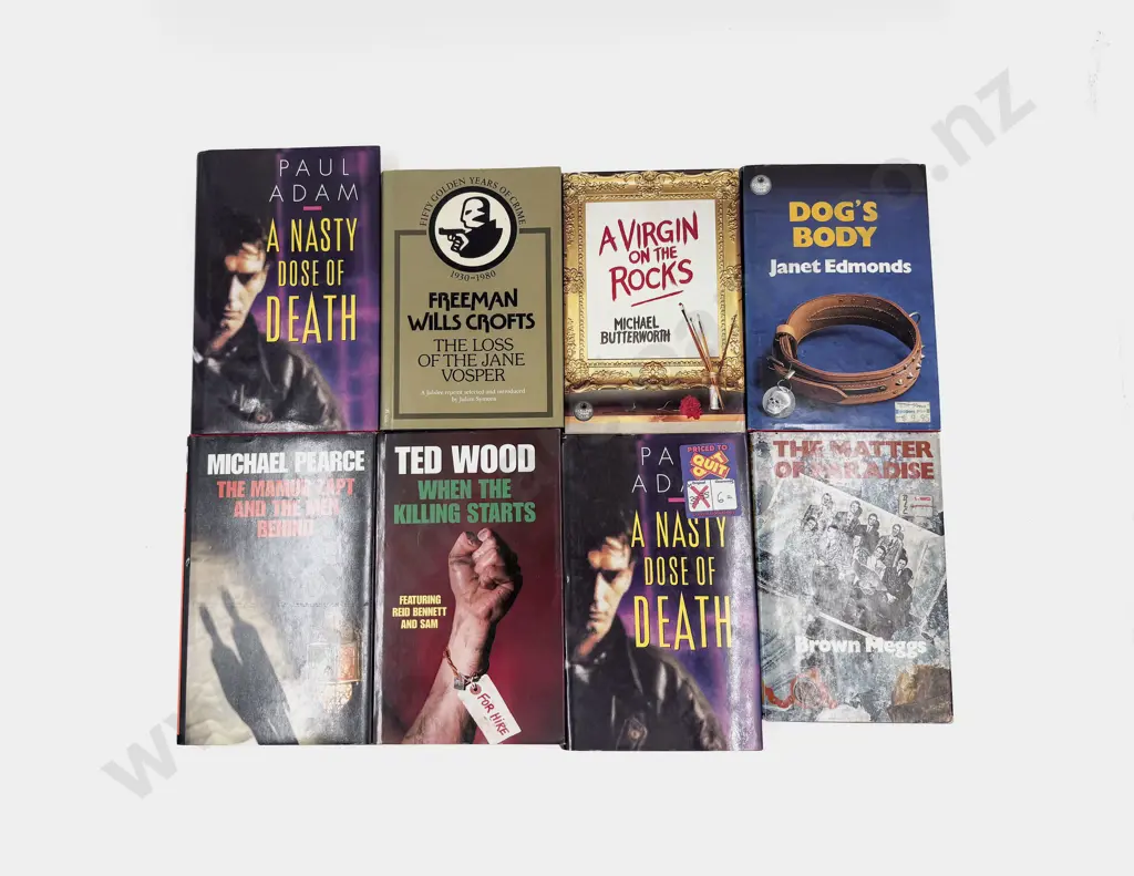Eight Assorted Collins Crime Club Hardback Novels Image 1++