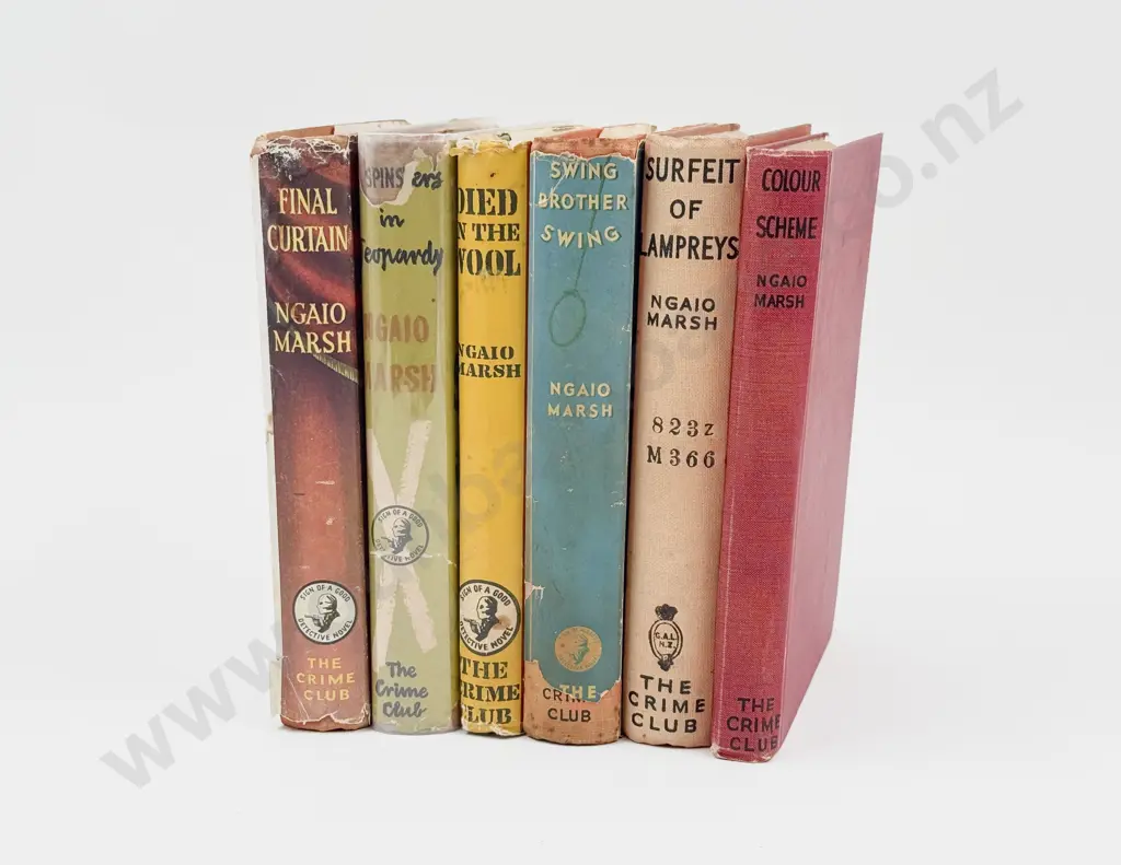 Six Assorted Vintage Volumes by Dame Ngaio Marsh Image 1++