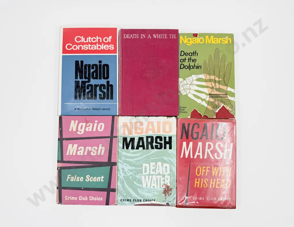 Six Assorted Vintage Volumes by Dame Ngaio Marsh Image 1++
