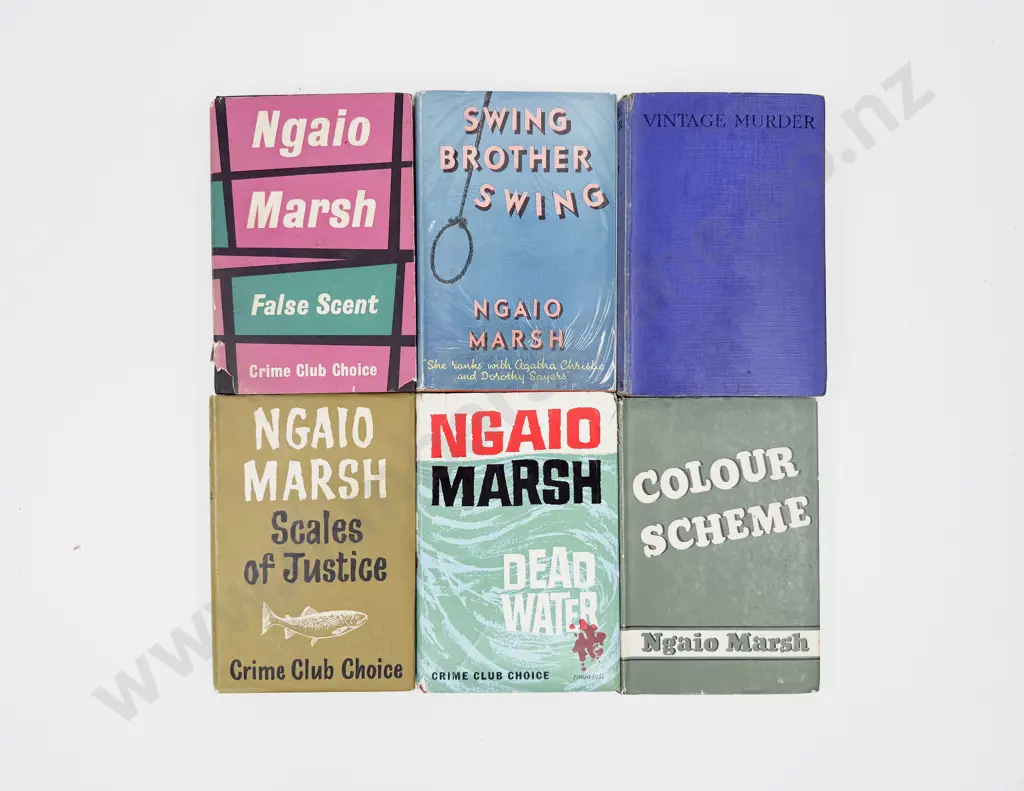 Six Assorted Vintage Volumes by Dame Ngaio Marsh Image 1++