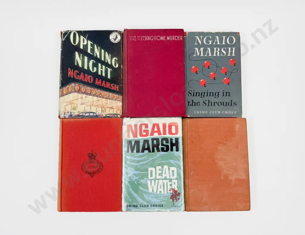 Six Assorted Vintage Volumes by Dame Ngaio Marsh Image 1++