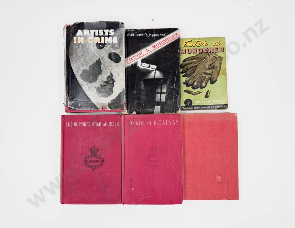 Six Assorted Vintage Volumes by Dame Ngaio Marsh Image 1++
