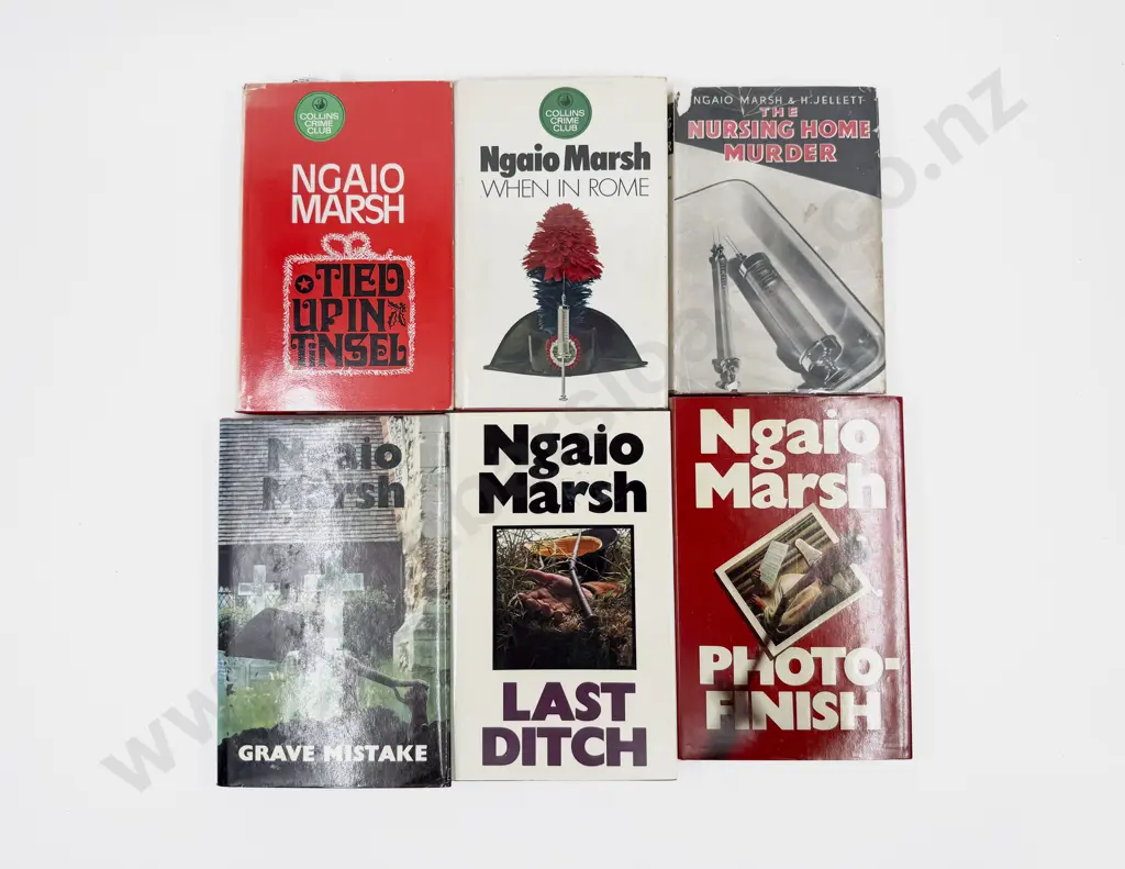 Six Assorted Vintage Volumes by Dame Ngaio Marsh Image 1++