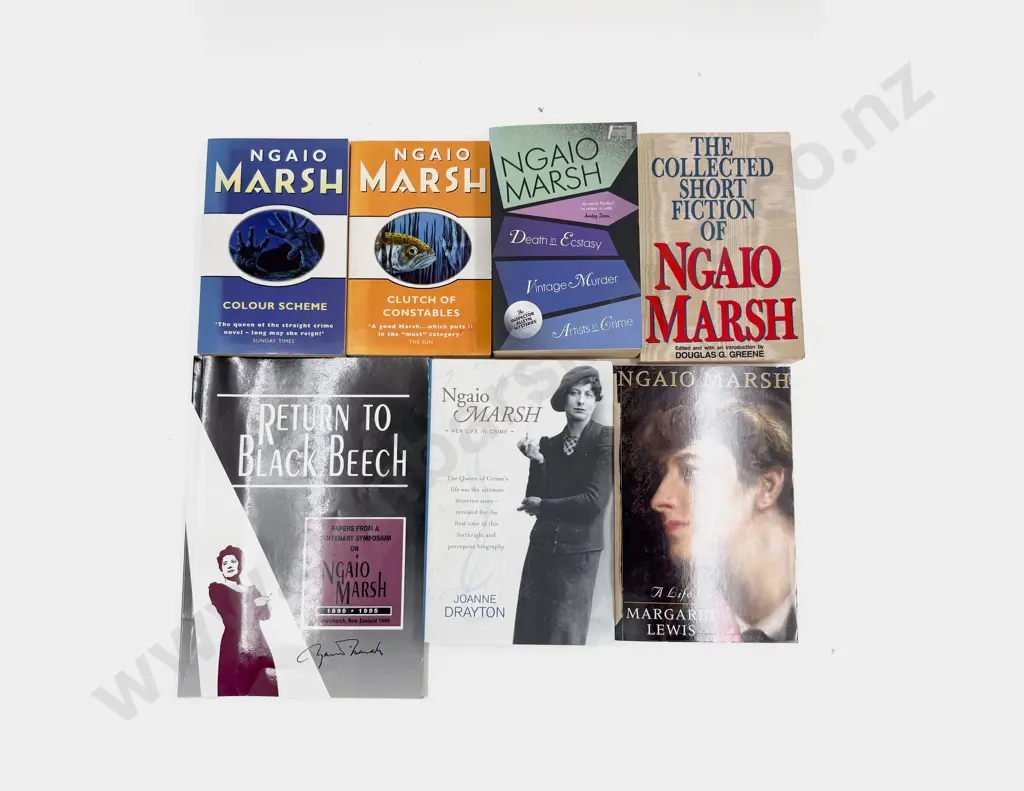 Four Assorted novels By Dame Ngaio Marsh & Three Non Fiction Volumes Image 1++