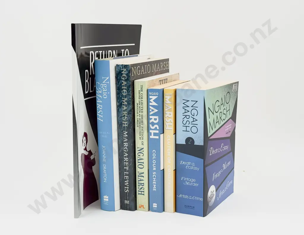 Four Assorted novels By Dame Ngaio Marsh & Three Non Fiction Volumes Image 1++