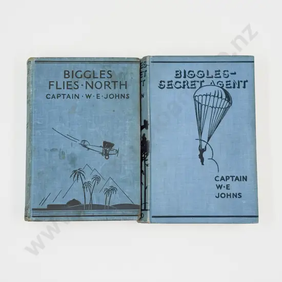 Johns Captain W E Biggles Secret Agent & Biggles Flies North First Editions