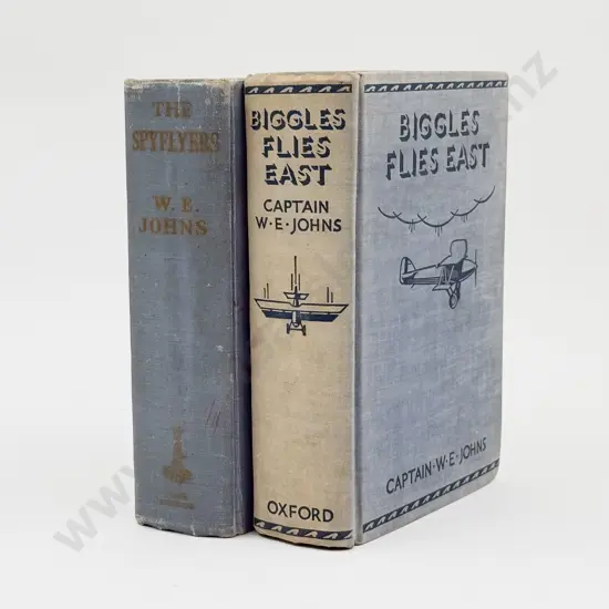 Johns Captain W E Biggles Flies East & The Spyflyers First Editions