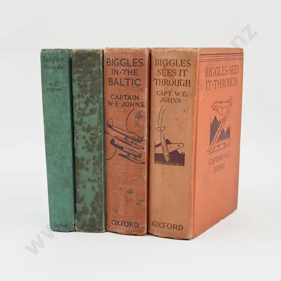 Four Captain W E Johns Biggles Volumes