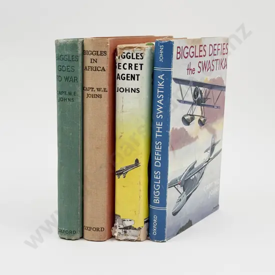 Four Captain W E Johns Biggles Volumes