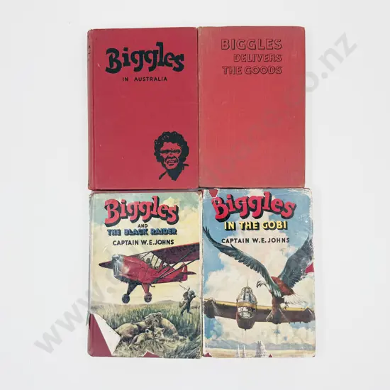 Four Captain W E Johns Biggles Volumes