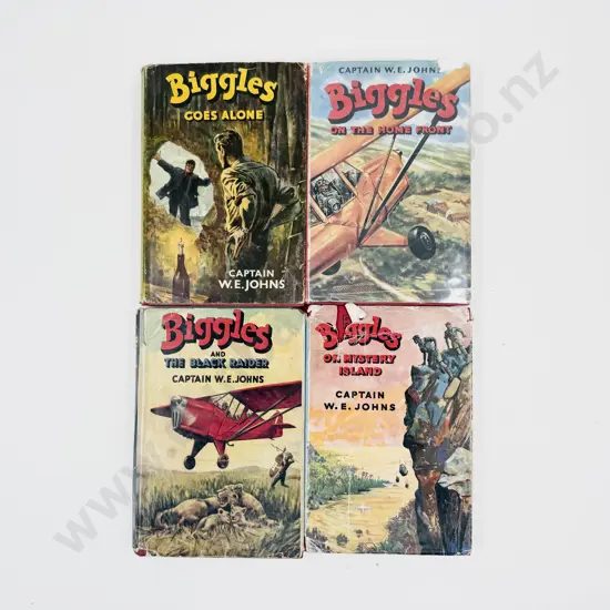 Four Captain W E Johns Biggles Volumes