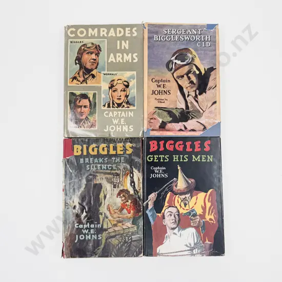 Four Captain W E Johns Biggles Volumes